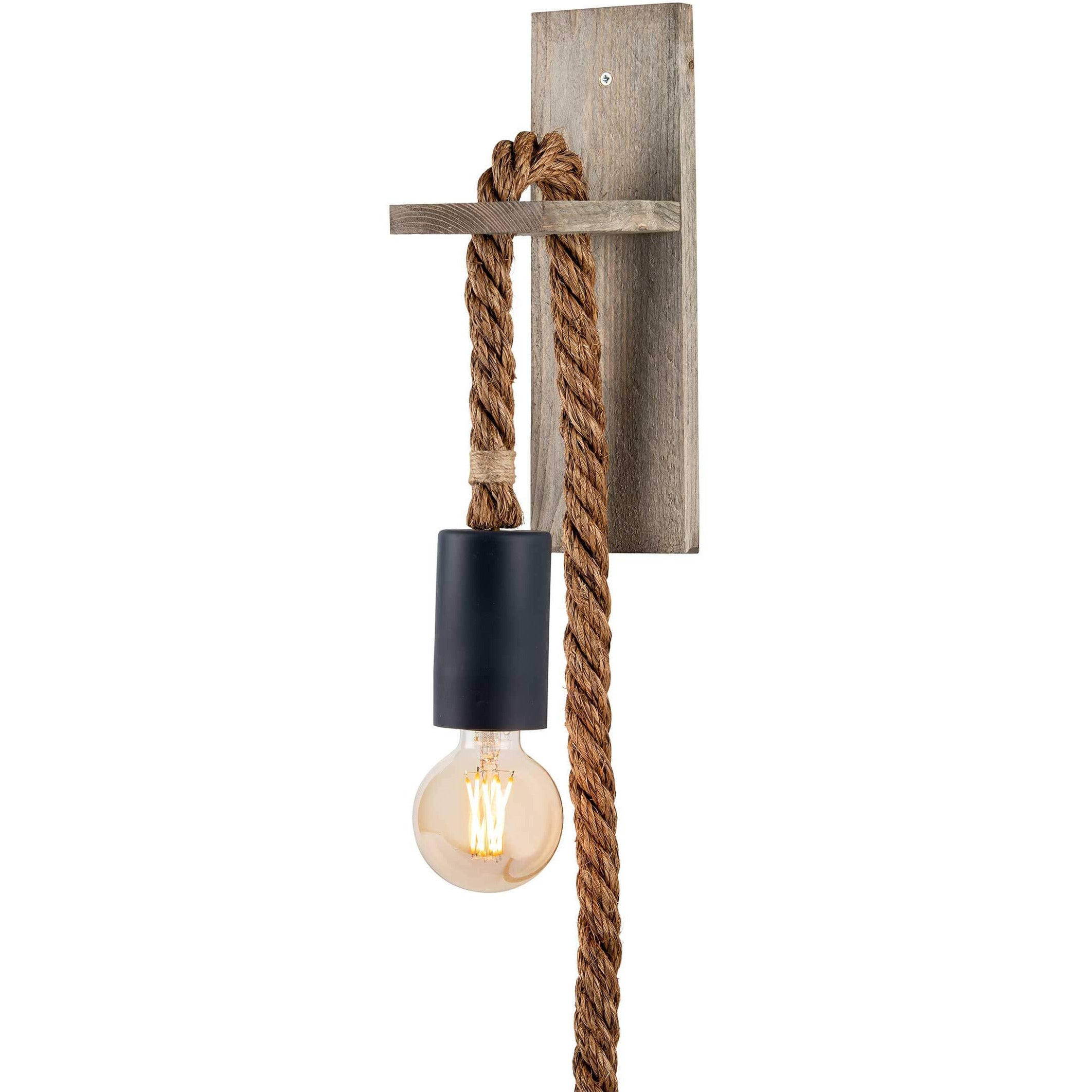 Kaal doorboren waarom niet Wandlamp manilla touw voor buiten – Touwlampshop