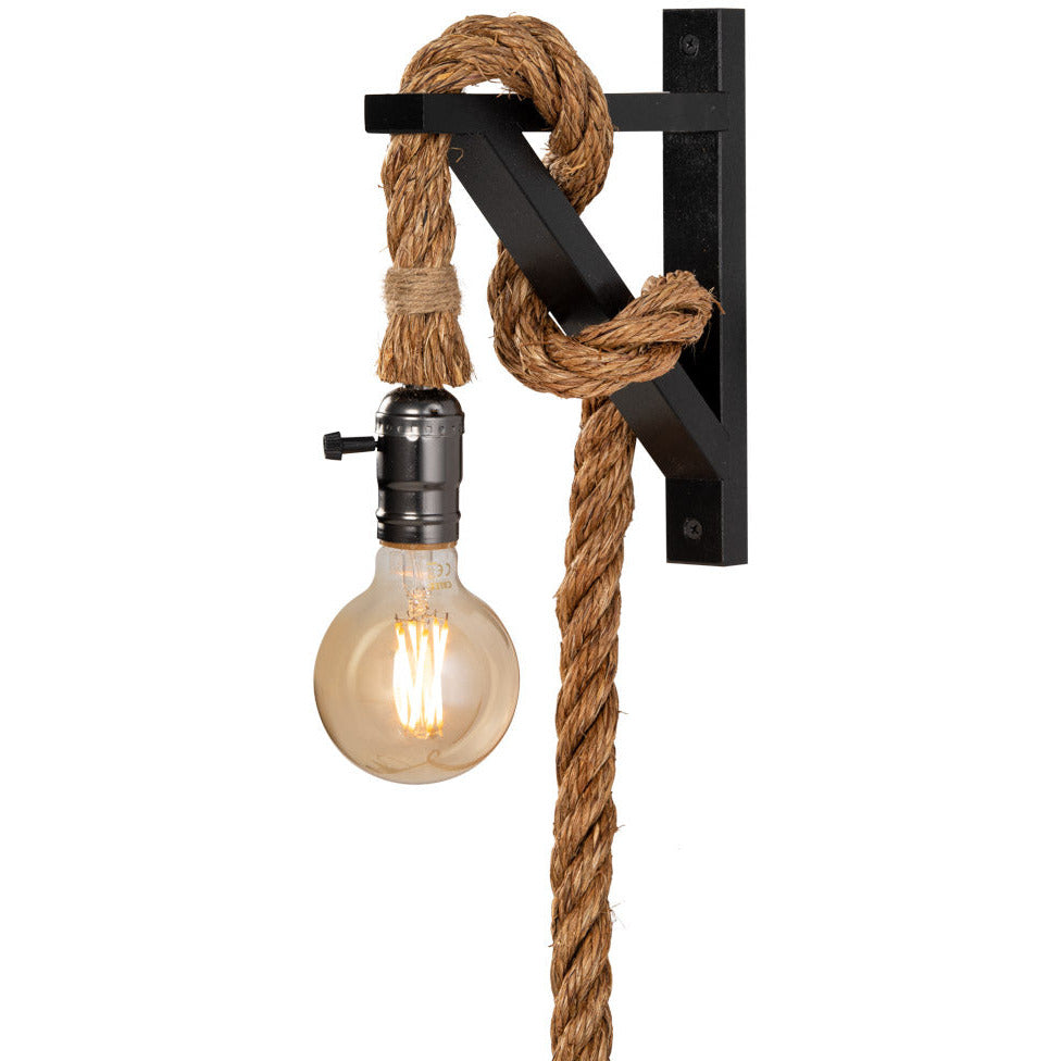 Wiens Weigering Warmte Wandlamp met touw – Touwlampshop