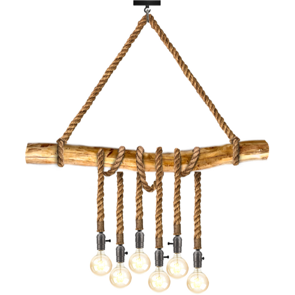 Boomstam touwlamp robinia