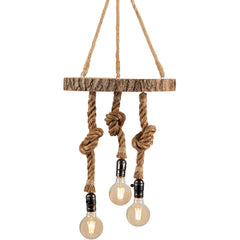 Boomstamschijf touwlamp