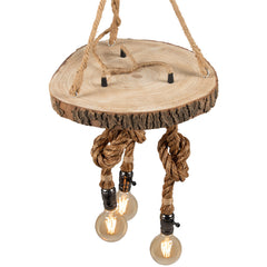 Boomstamschijf touwlamp