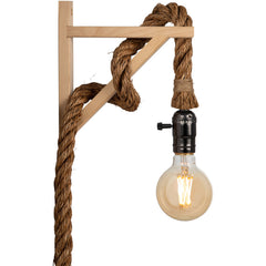 Wandlamp met touw