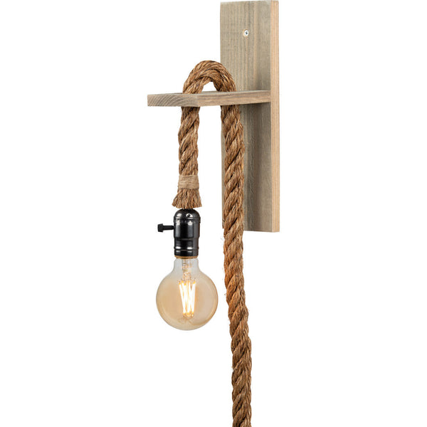 Wandlamp manilla touw