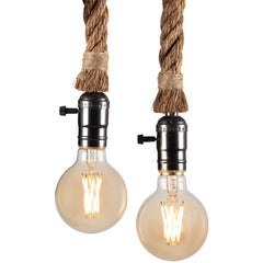 Industriële katrol touwlamp