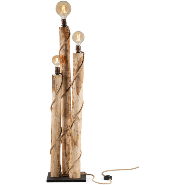 Boomstam vloerlamp